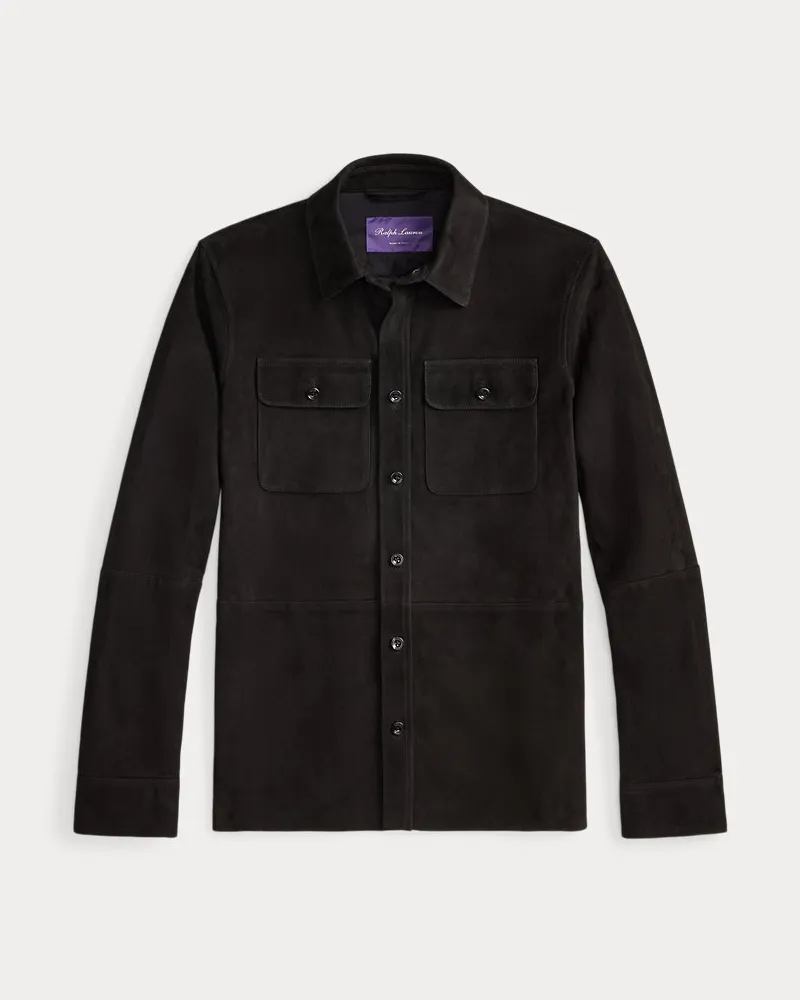 Ralph Lauren Hemdjacke aus Wildleder Black