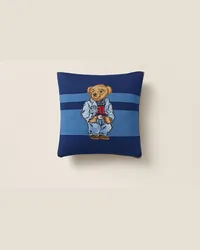 Ralph Lauren Home Denim-Wurfkissen mit Polo Bear Blue