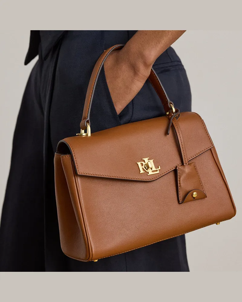 Ralph Lauren Kleine Nappaleder-Umhängetasche Farrah Brown