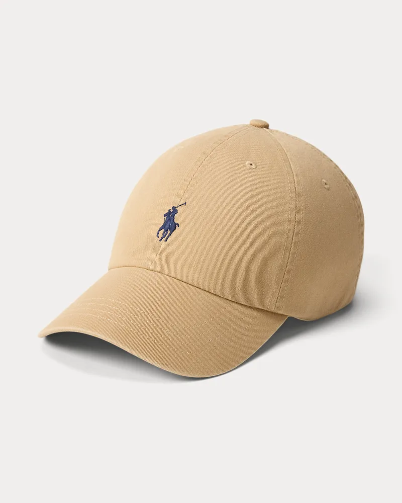 Ralph Lauren Klassische Baumwollchino-Baseballkappe Tan