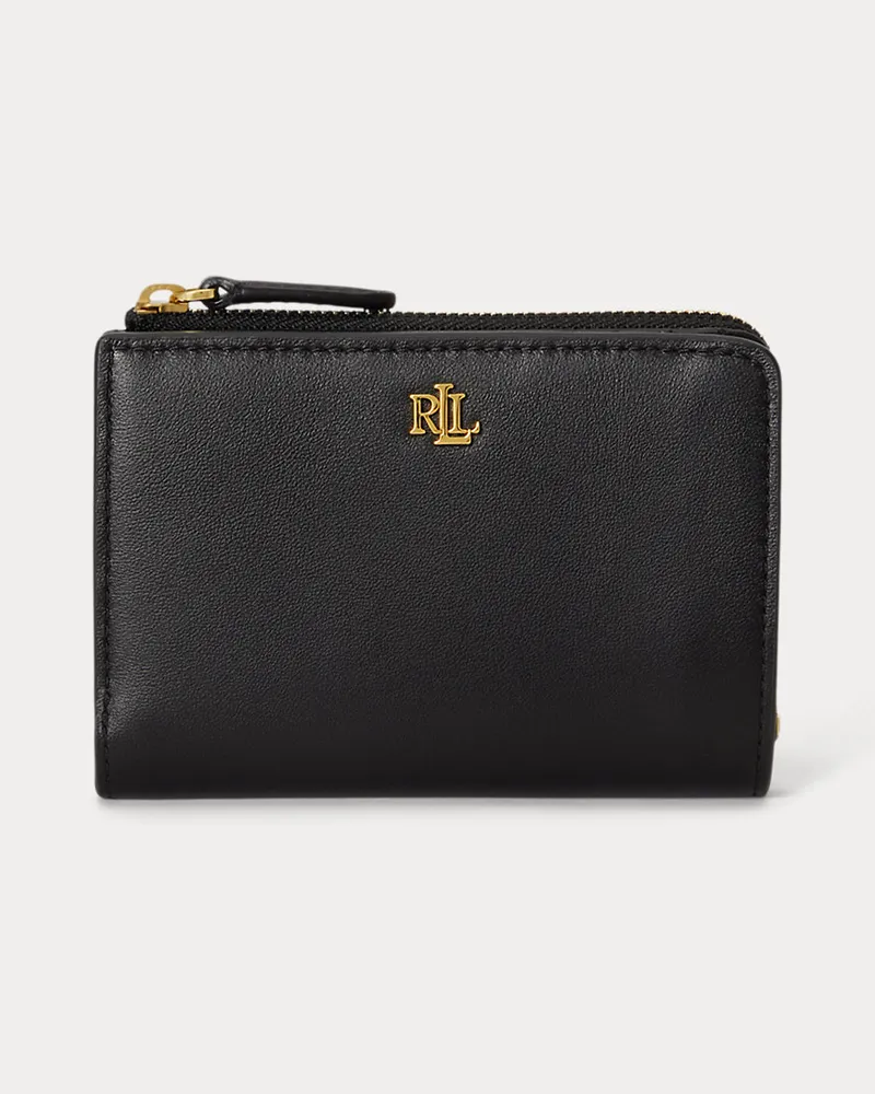 Ralph Lauren Kleine Bi-Fold-Brieftasche aus Leder Black