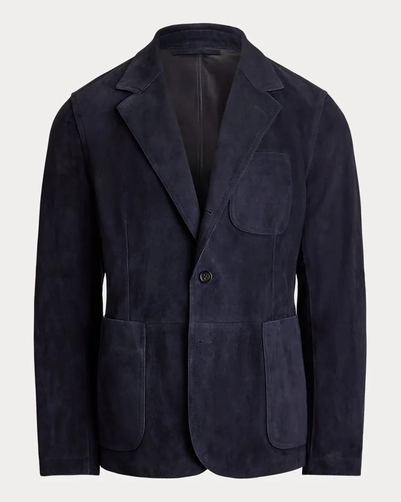 Ralph Lauren Handgeschneidertes Wildleder-Sakko Blue