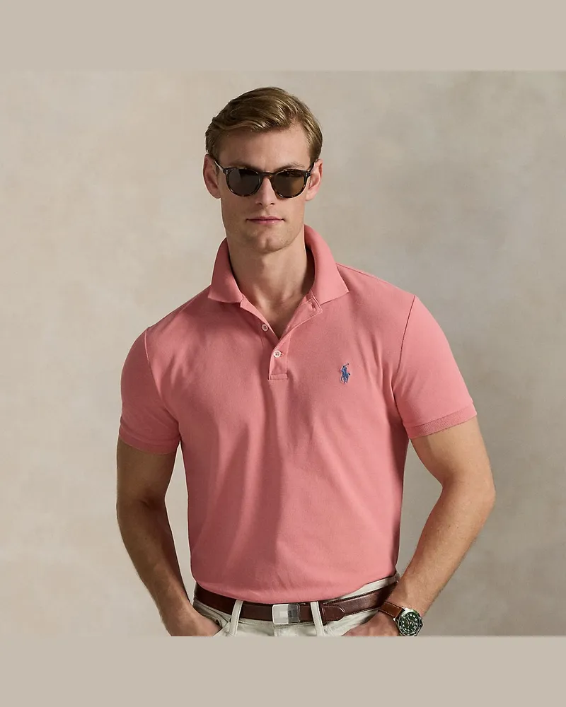 Ralph Lauren Custom-Slim-Fit Piqué-Poloshirt Red