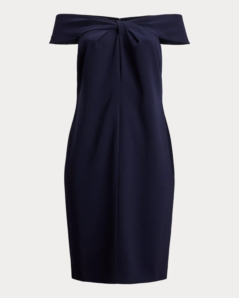 Ralph Lauren Plus Größen - Crêpe-Cocktailkleid mit Twist-Detail Blue