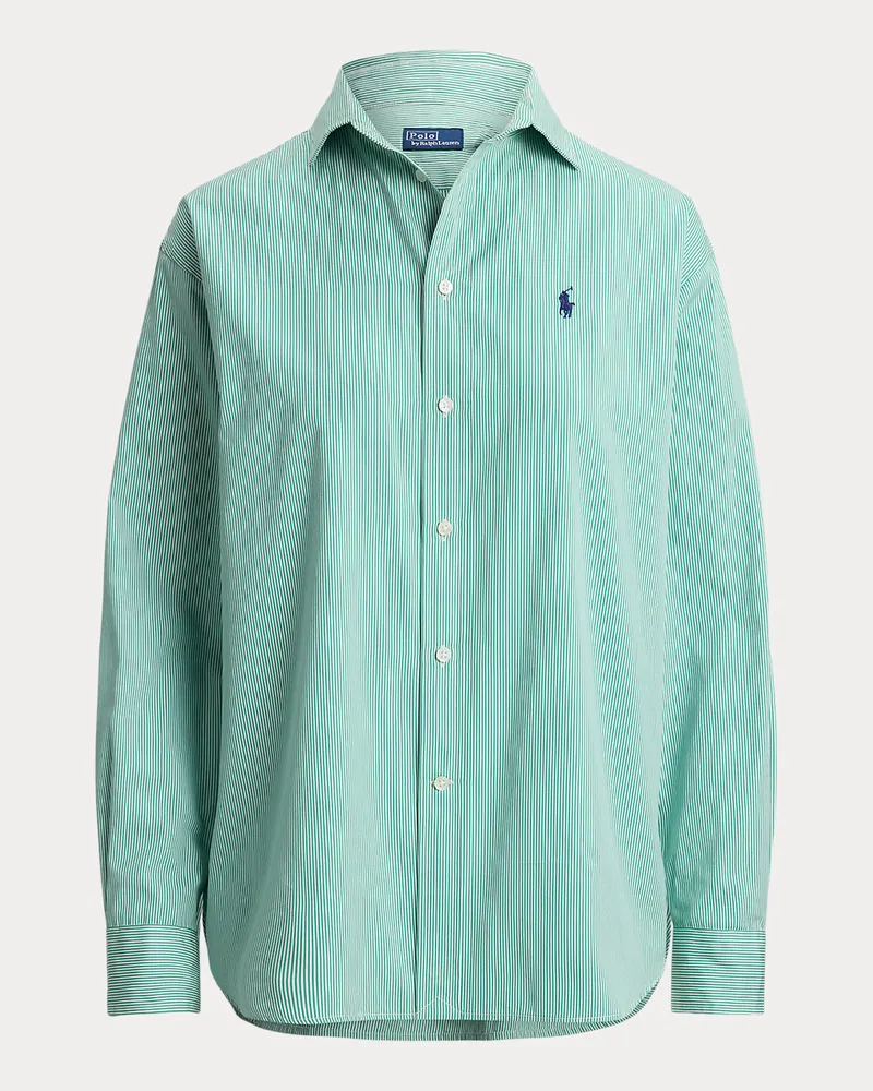 Ralph Lauren Relaxed-Fit Baumwollhemd mit Streifen Green