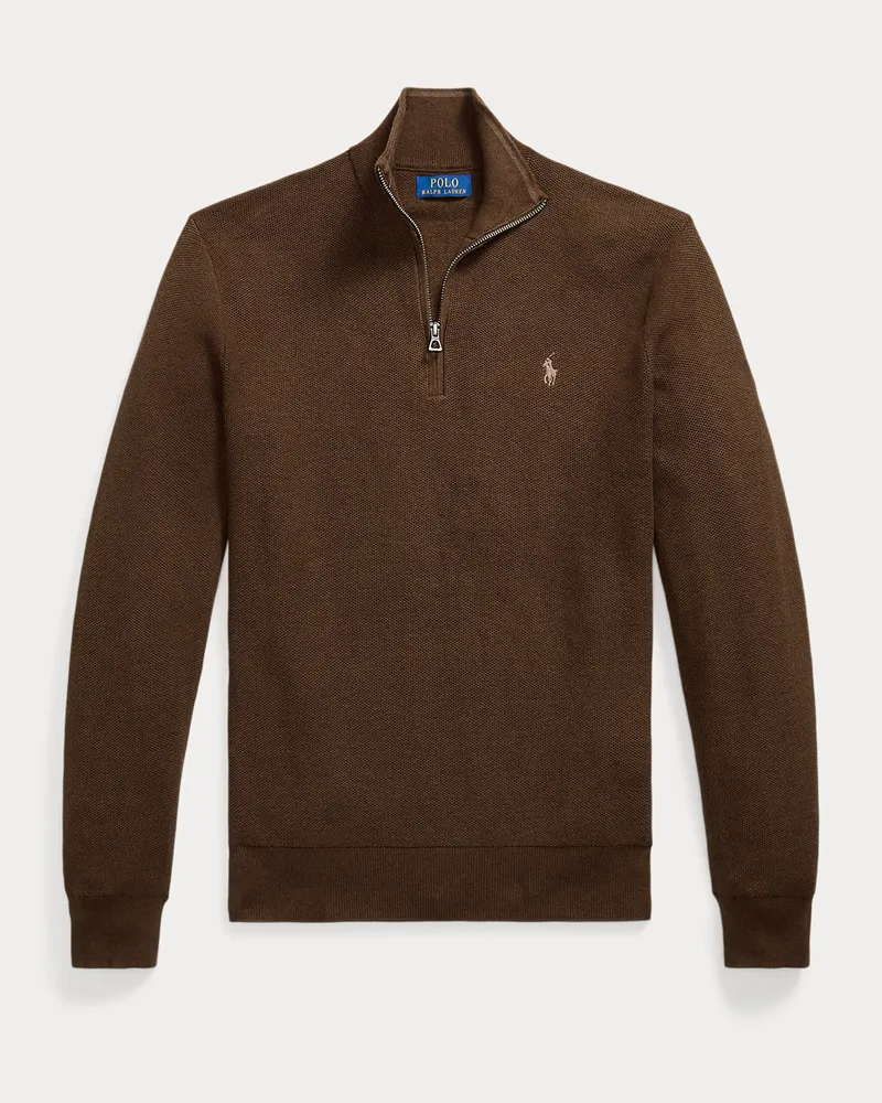 Ralph Lauren Pullover aus Baumwollpiqué Brown