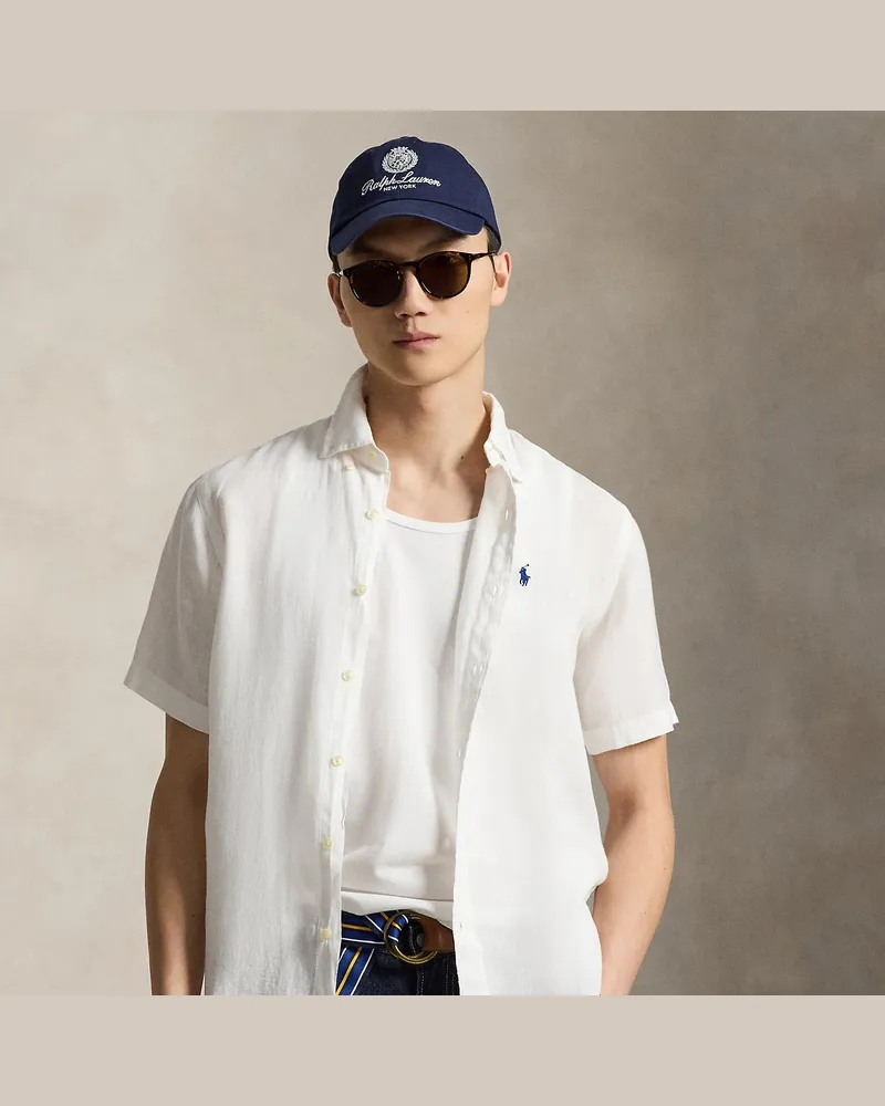 Ralph Lauren Custom-Fit Leinenhemd White
