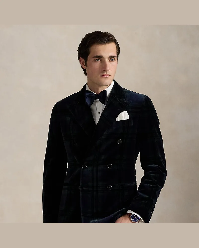 Ralph Lauren Karierte Tailored-Fit Polo-Samtjacke Green