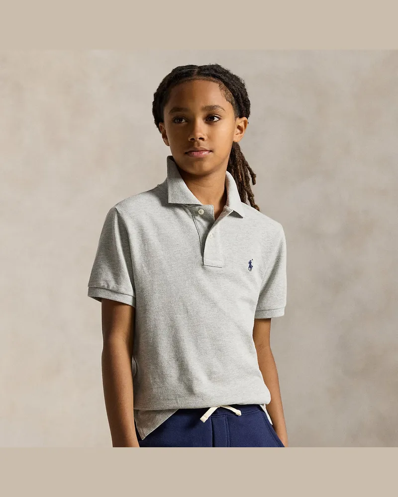 Ralph Lauren Slim-Fit Poloshirt aus Baumwollpiqué Grey