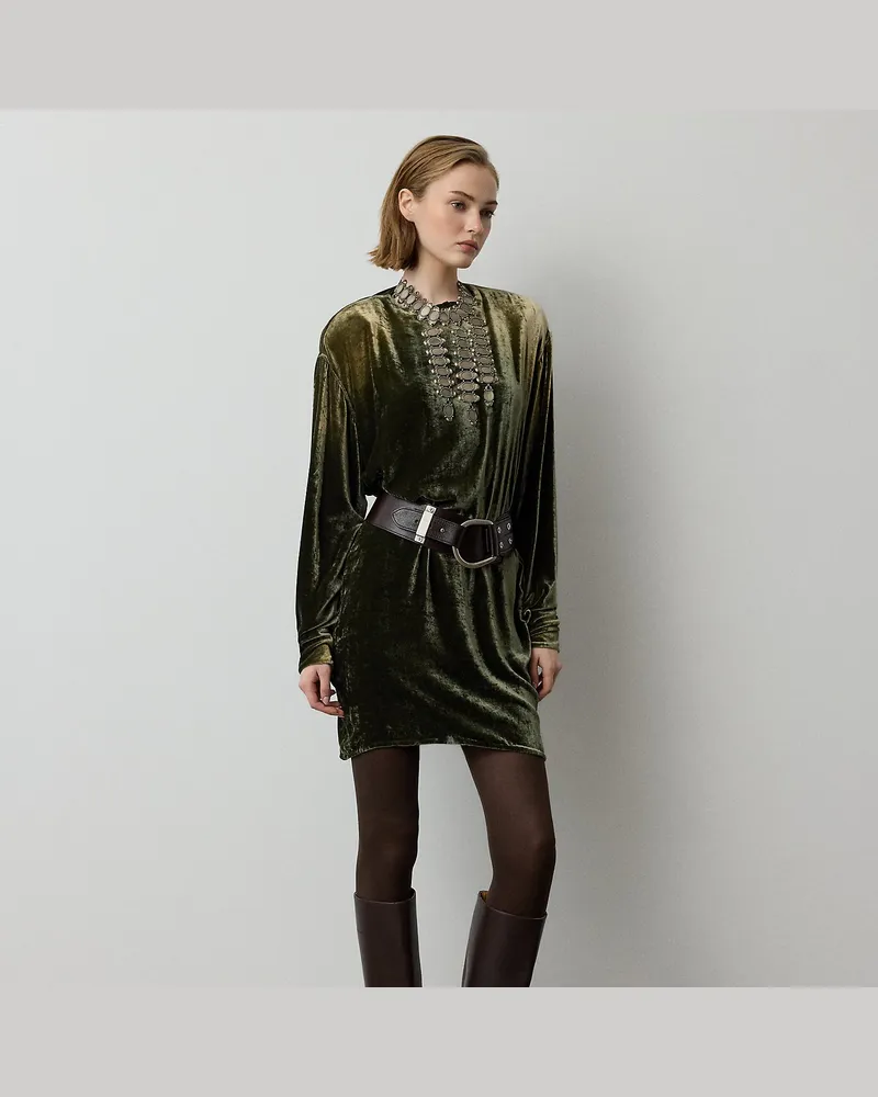 Ralph Lauren Cocktailkleid Tessy aus Samt Green