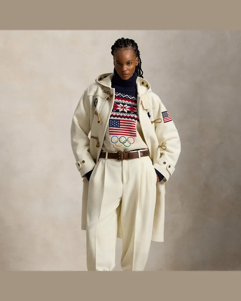 Ralph Lauren Zeremonie-Knebelmantel Team USA Tan