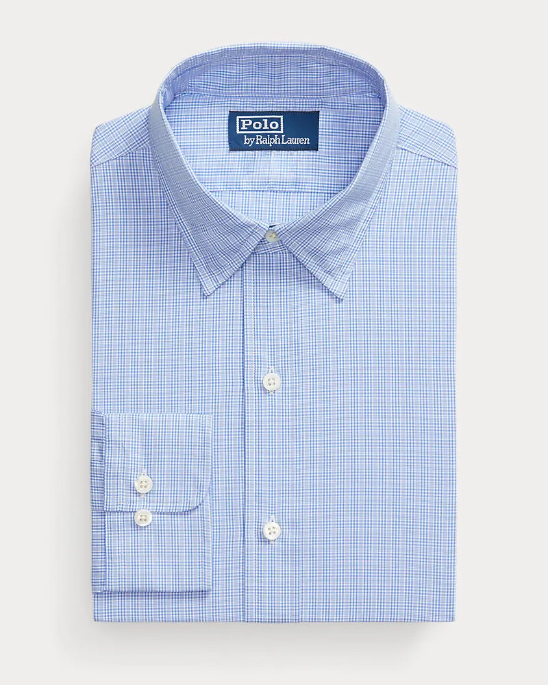 Ralph Lauren Kariertes Classic-Fit Popelinehemd Blue