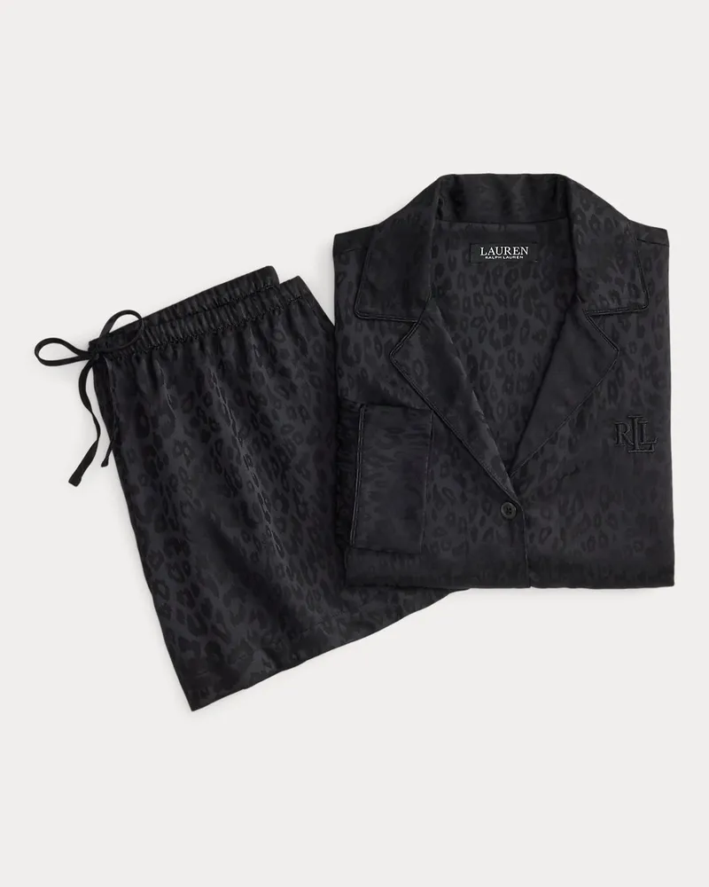 Ralph Lauren Pyjama-Set aus Satin-Jacquard Black