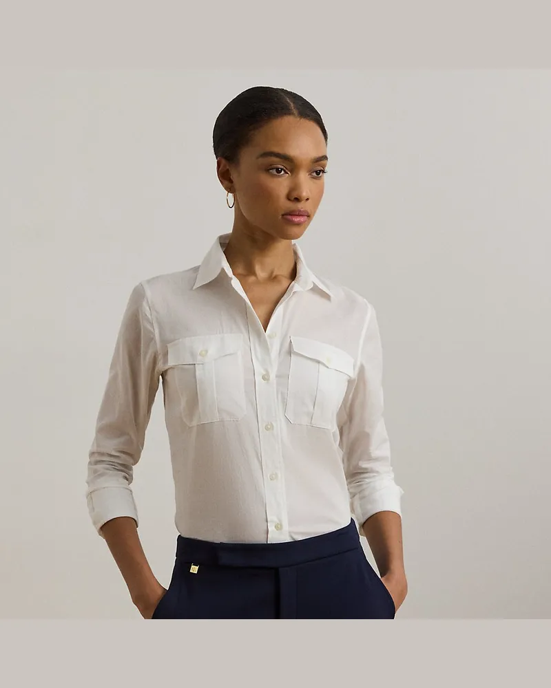 Ralph Lauren Classic-Fit Hemd aus Baumwollvoile White