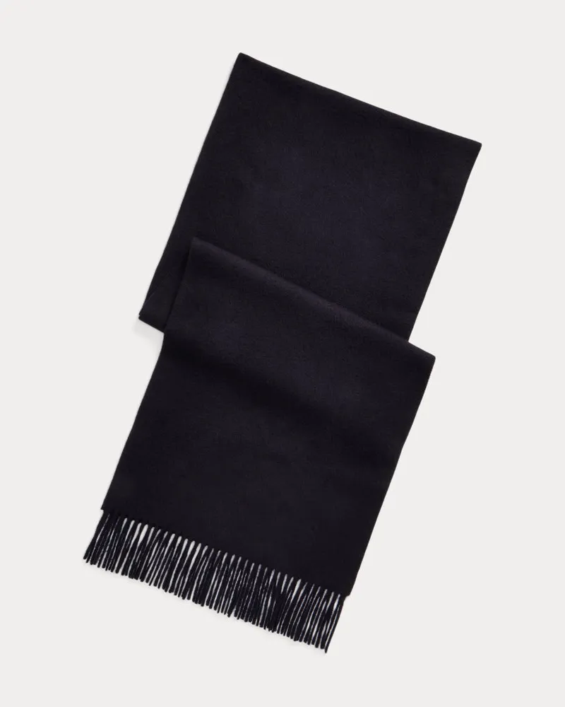 Ralph Lauren Kaschmirschal mit Fransen Blue