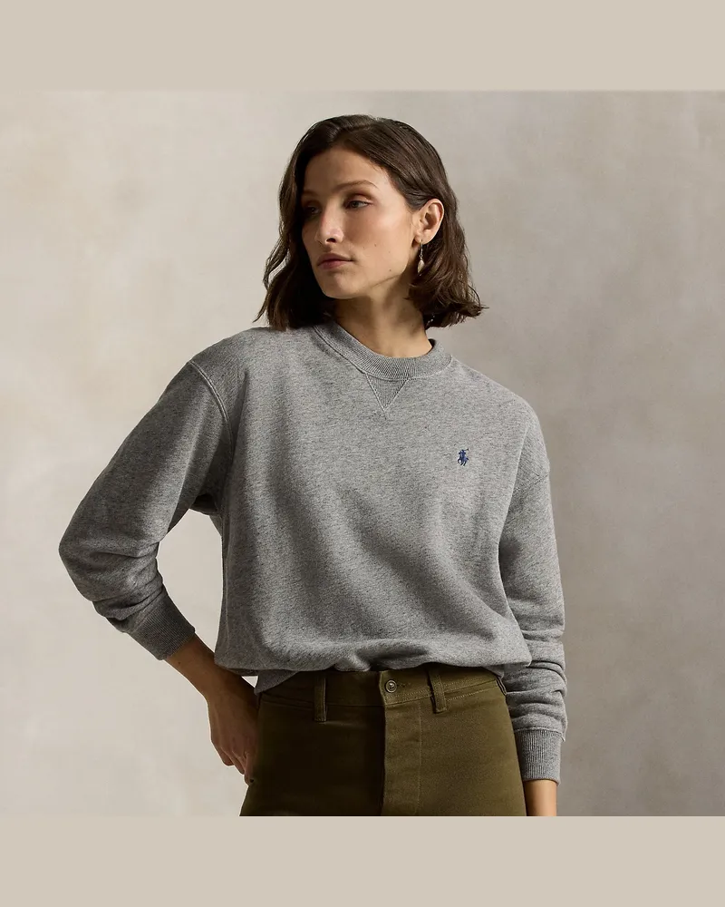 Ralph Lauren Leichter Rundhalspullover aus Fleece Grey