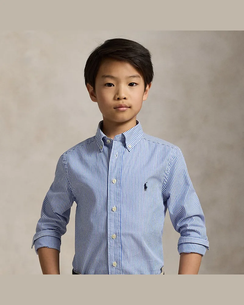Ralph Lauren Slim-Fit Oxfordhemd mit Streifen Blue