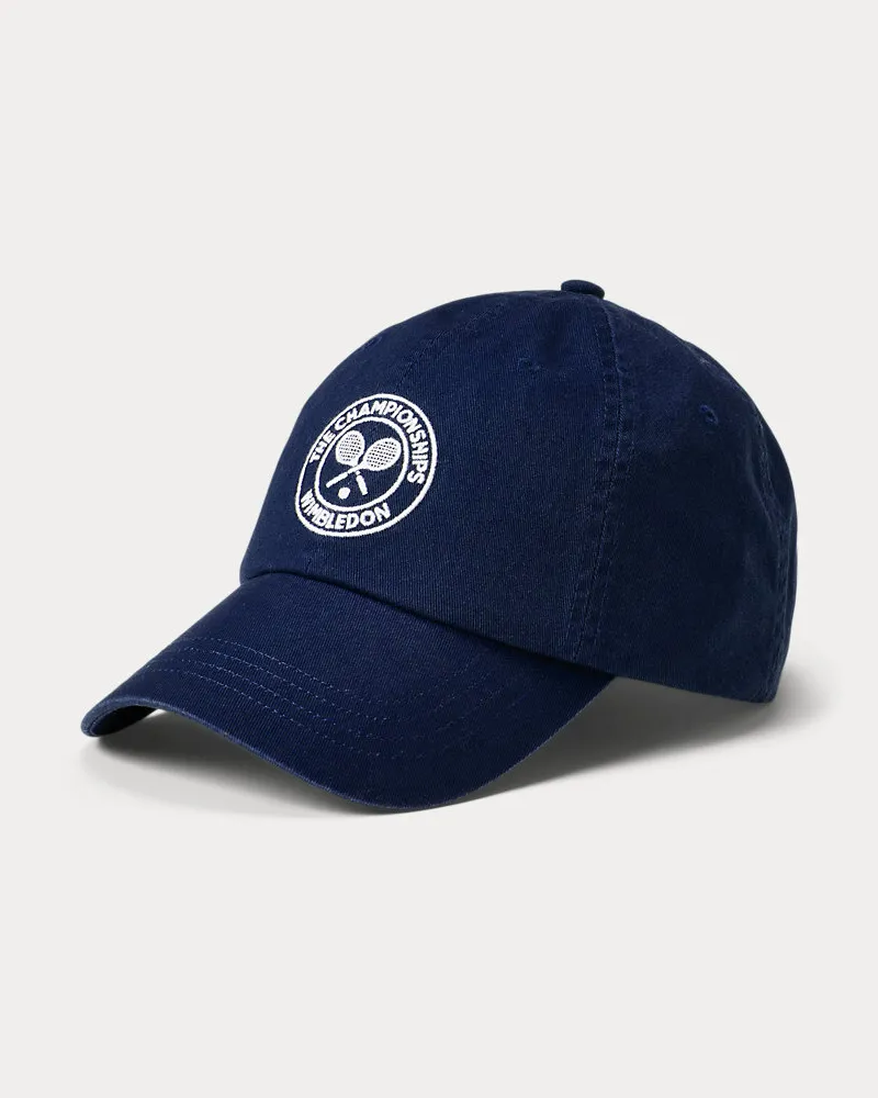 Ralph Lauren Twillkappe Wimbledon mit Logostickerei Blue