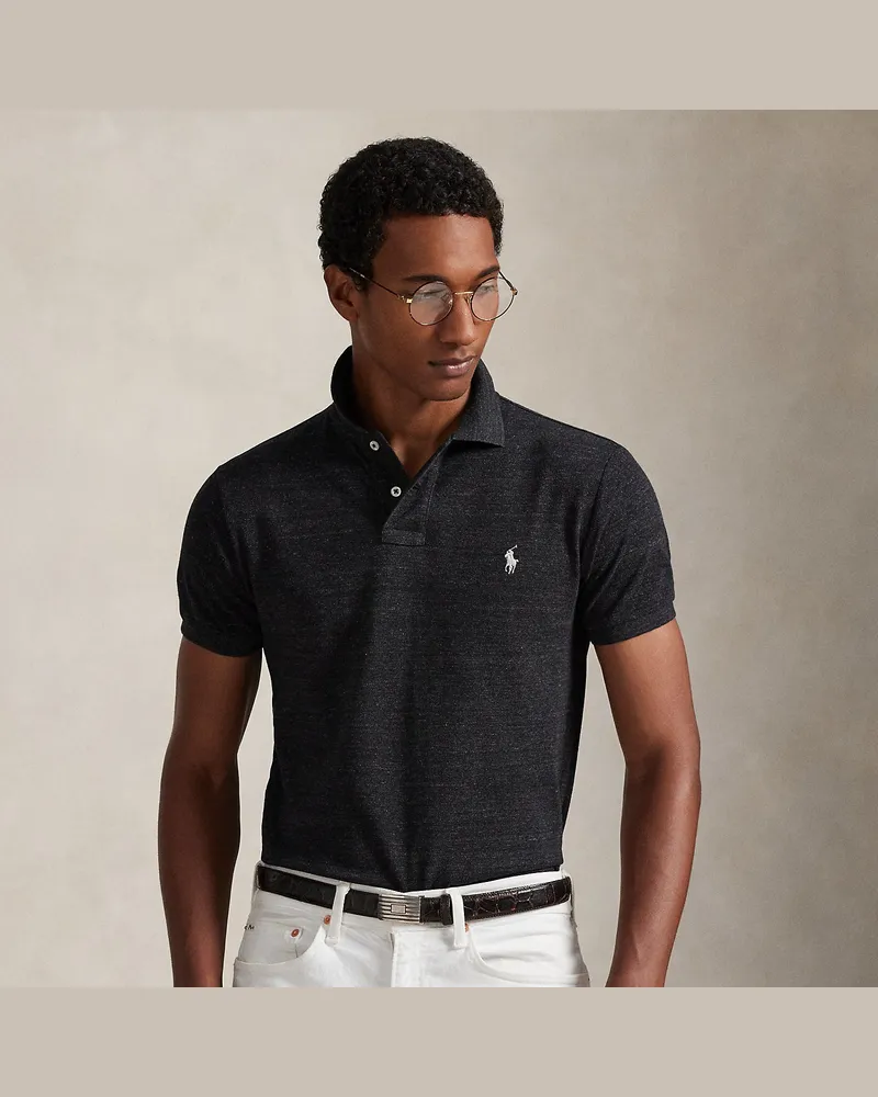 Ralph Lauren Slim-Fit Poloshirt aus Piqué Black