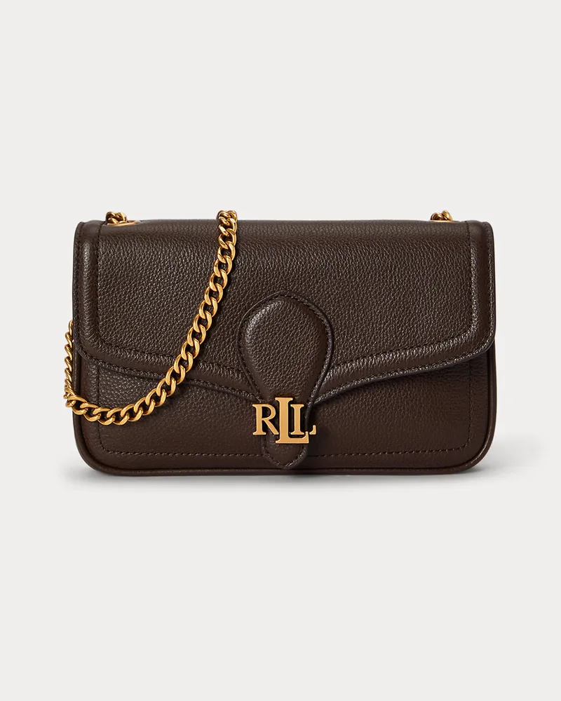 Ralph Lauren Umhänge-Geldbörse Bradley aus Leder Brown