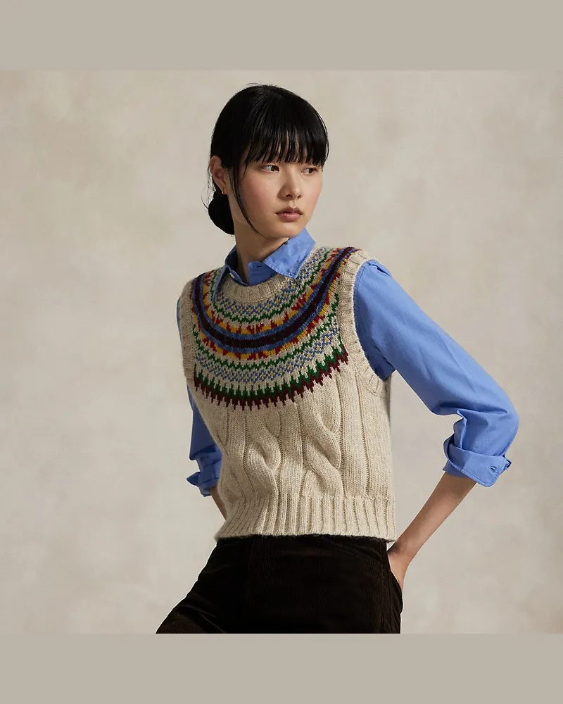 Ralph Lauren Pullunder mit Fair-Isle-Passe Tan