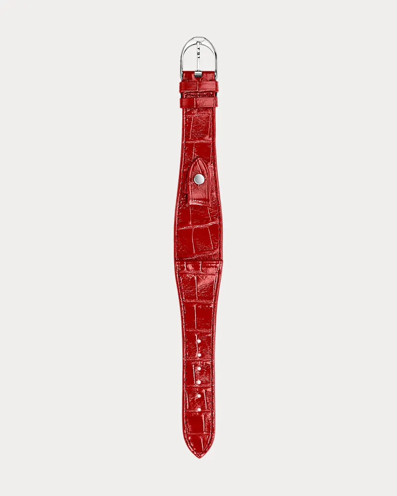 Ralph Lauren Medium-Stirrup-Armband, Alligatorleder Red