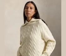 Woll-Kaschmir-Pullover mit Zopfmuster