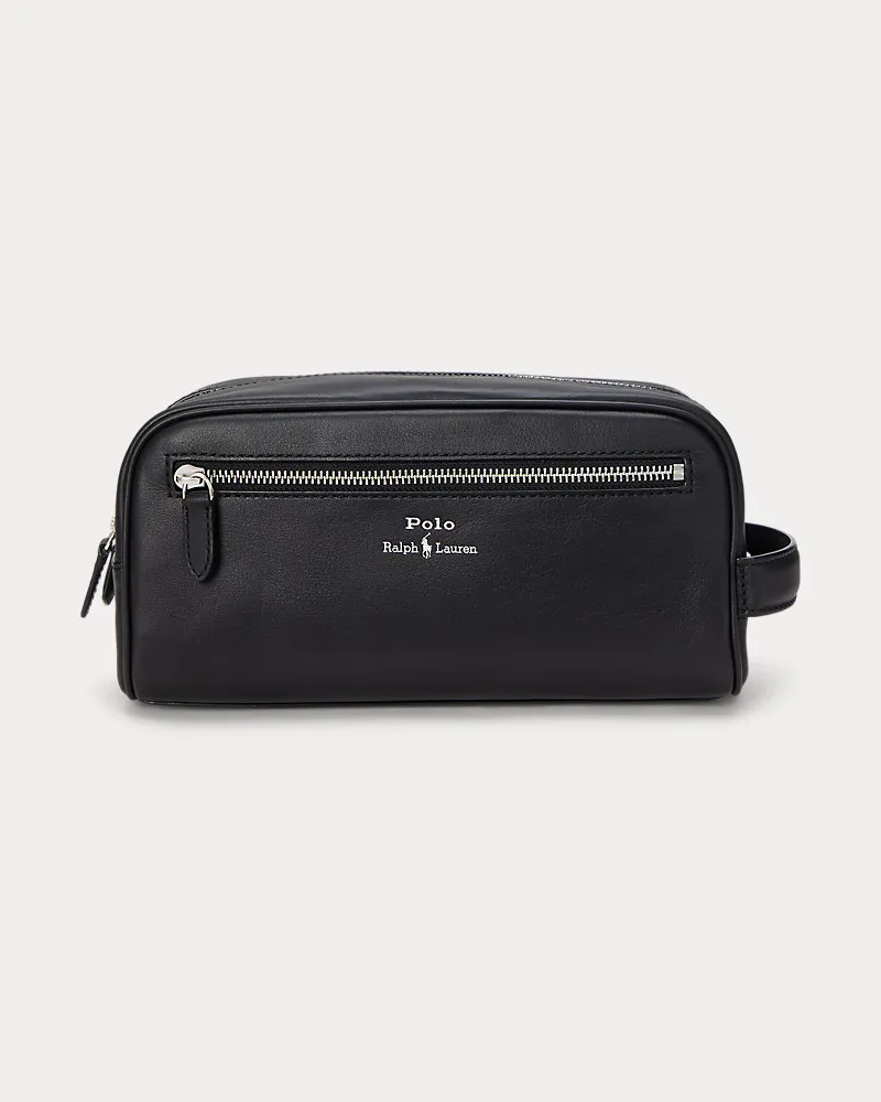 Ralph Lauren Reiseetui aus geschmeidigem Leder Black