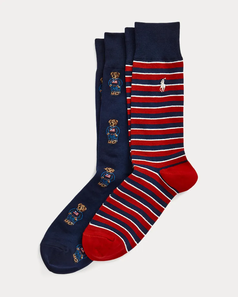 Ralph Lauren 2er-Set Anzugsocken mit Polo Bear Multi