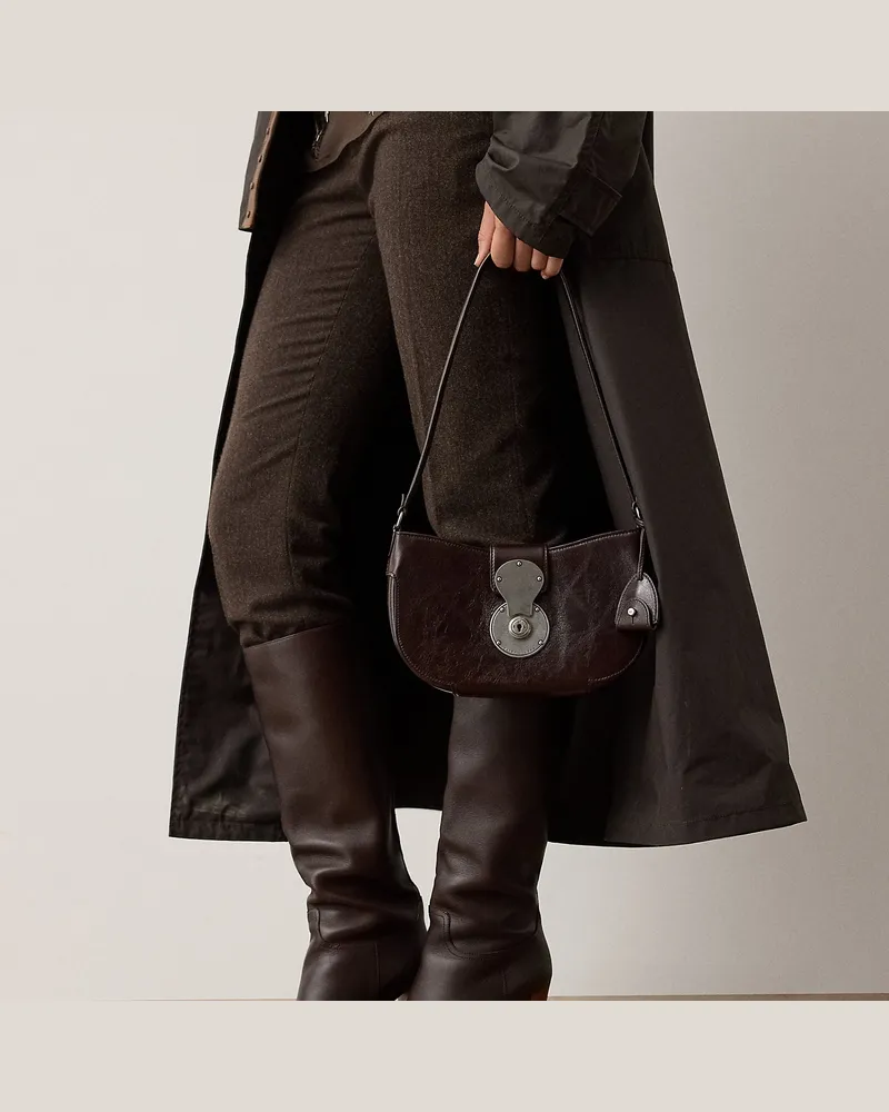 Ralph Lauren Kleine Kalbsleder-Schultertasche Ricky Brown