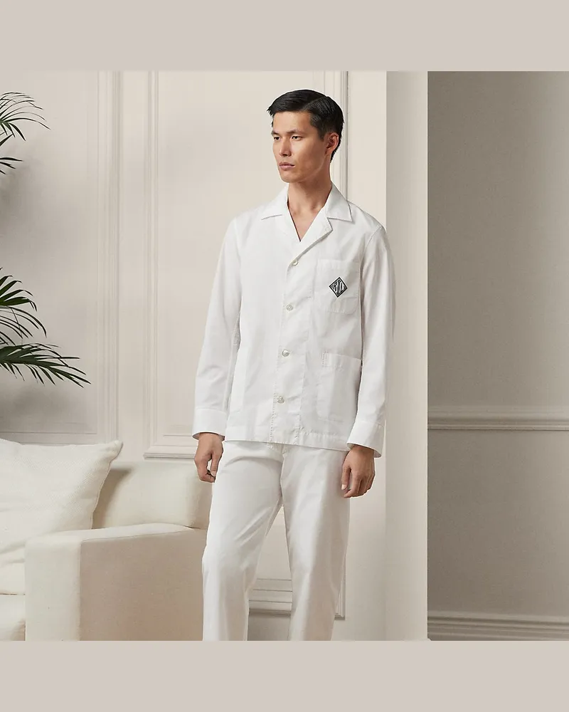 Ralph Lauren Baumwollpyjama mit Monogramm White