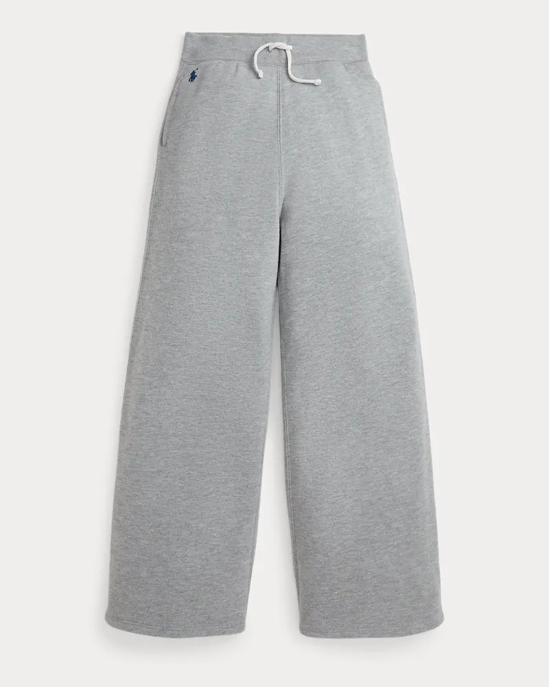 Ralph Lauren Fleece-Jogginghose mit weitem Bein Grey