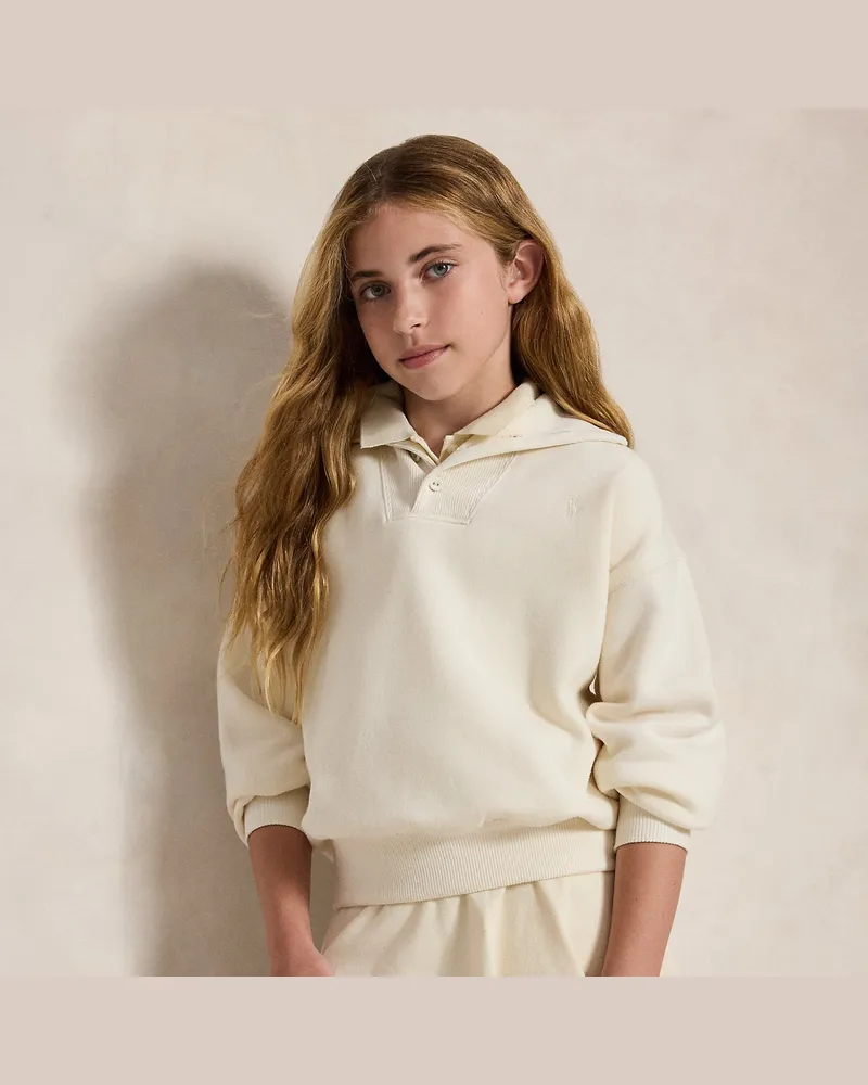 Ralph Lauren Kastenförmiges Fleece-Sweatshirt Cream