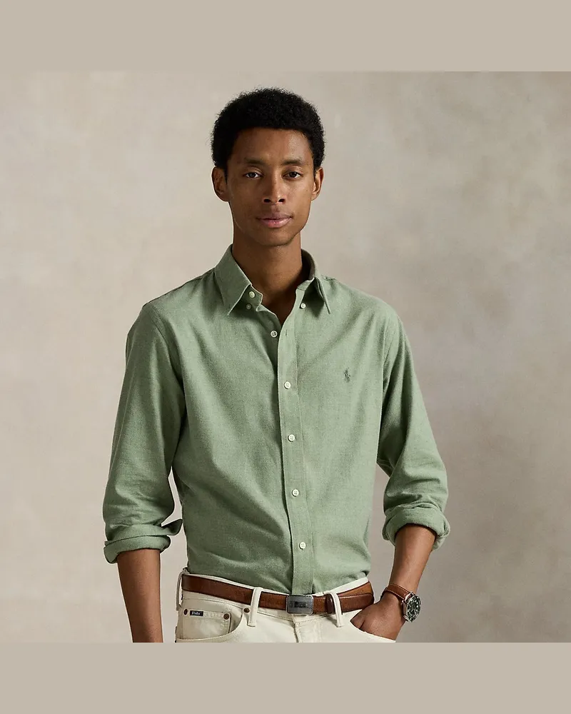 Ralph Lauren Custom-Fit Performance-Hemd aus Twill Green
