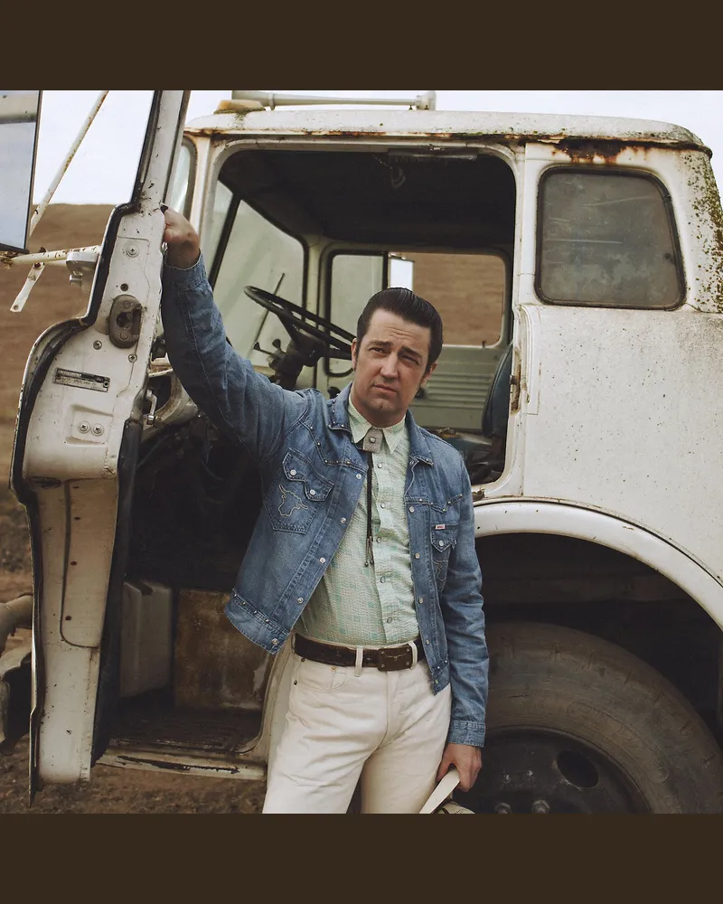 Ralph Lauren Indigoblaue Denimjacke mit Nieten Blue