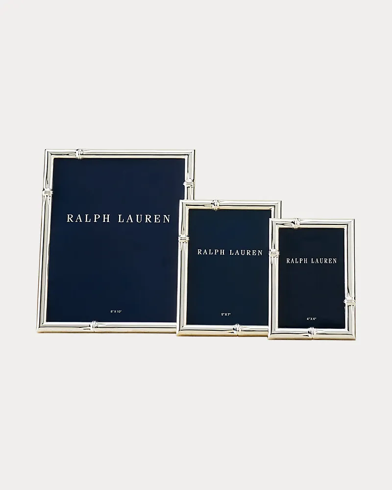 Ralph Lauren Home Rahmen Bryce in Bambusoptik Silver