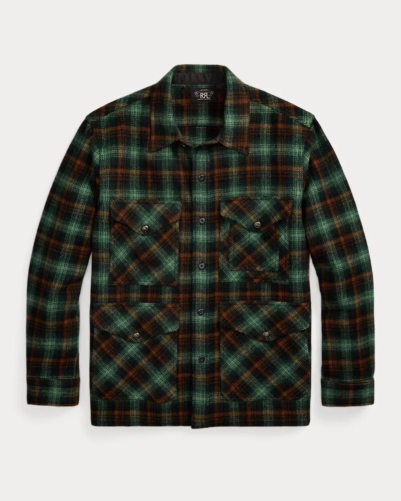 Ralph Lauren Karierte Hemdjacke aus Wolltwill Green