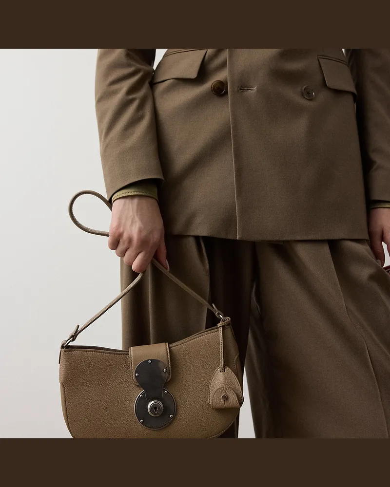 Ralph Lauren Kleine Ziegenleder-Schultertasche Ricky Brown