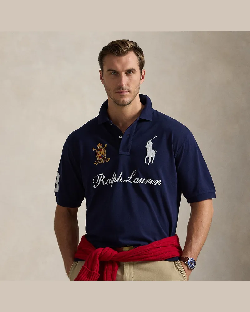 Ralph Lauren Große Größen - Poloshirt mit Jubiläumswappen Blue