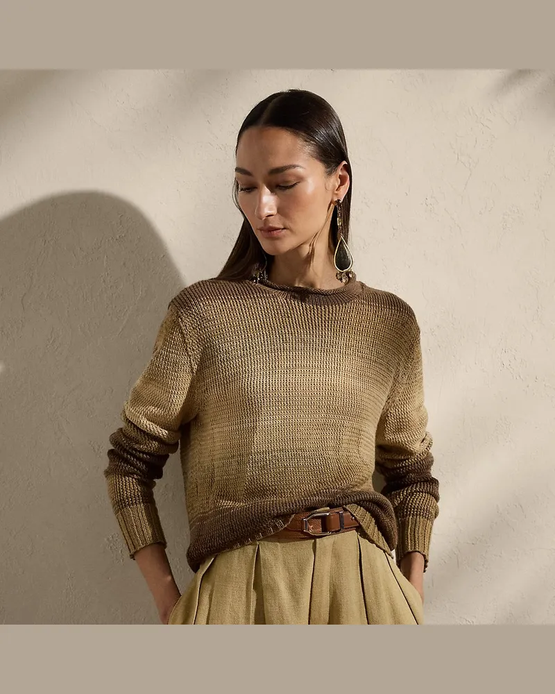 Ralph Lauren Ombré-Pullover mit gerolltem Kragen Brown
