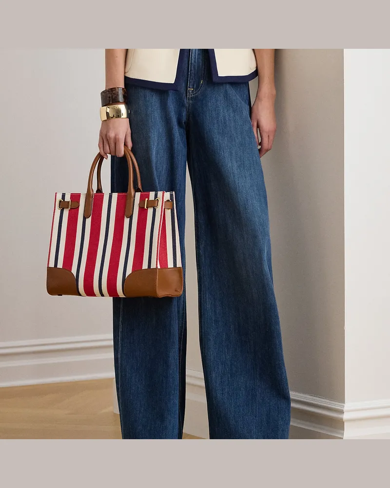 Ralph Lauren Gestreifte Segeltuch-Tragetasche Devyn Multi