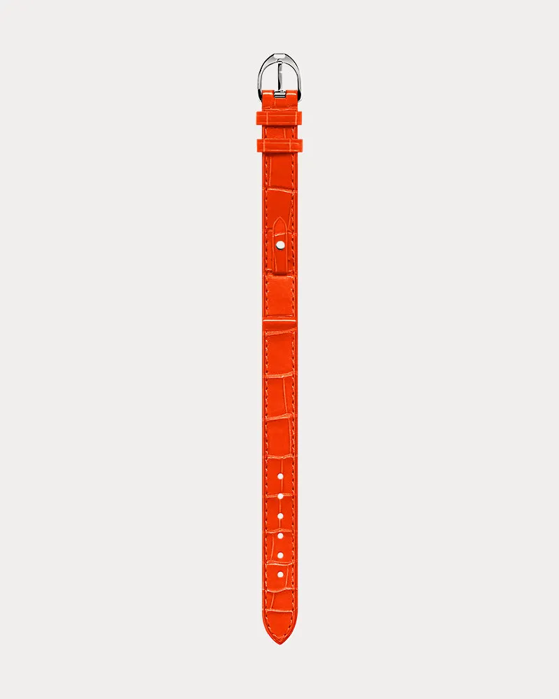 Ralph Lauren Mini-Stirrup-Armband aus Alligatorleder Orange