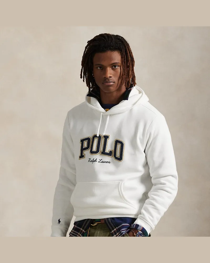 Ralph Lauren Fleece-Kapuzenshirt mit Logo White