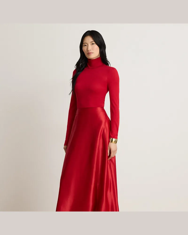 Ralph Lauren Maxirock aus Duchesse-Satin Red