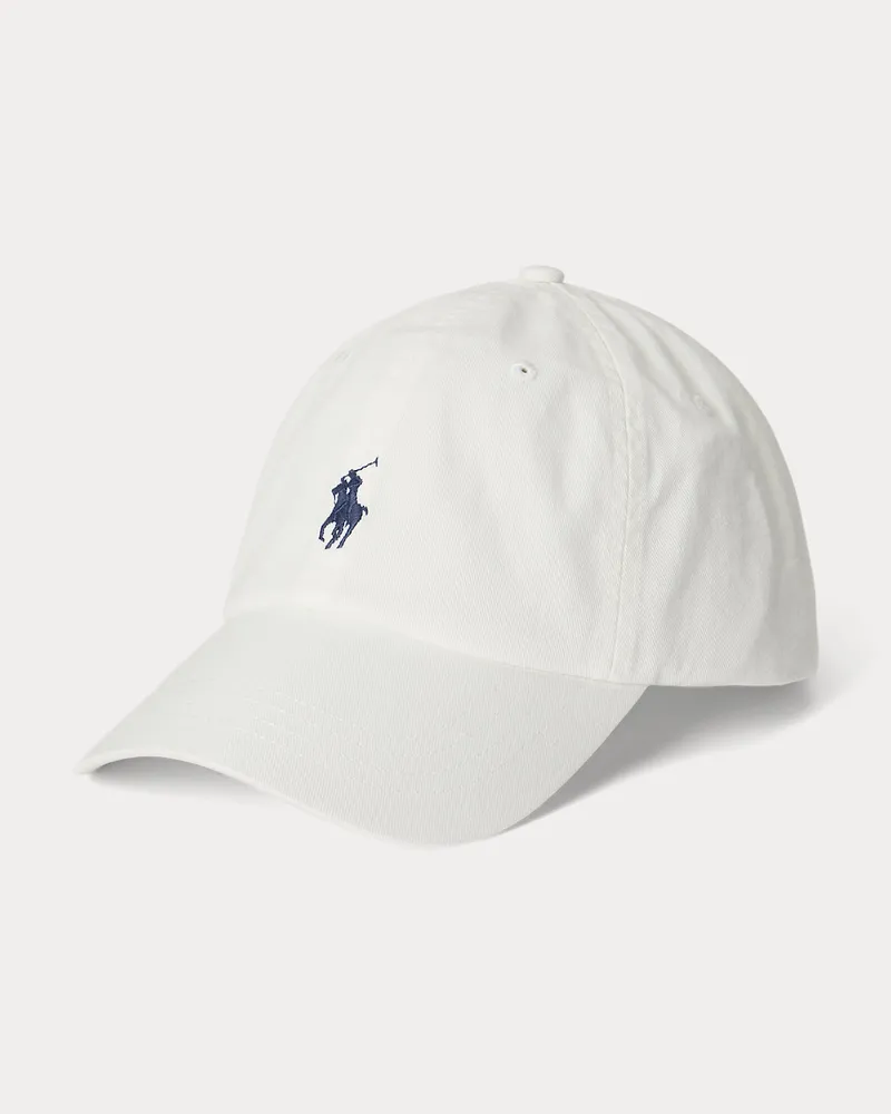 Ralph Lauren Klassische Baumwollchino-Baseballkappe Cream