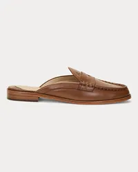 Ralph Lauren Loafer Wynnie aus poliertem Leder Tan