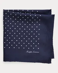 Ralph Lauren Gepunktetes Foulard-Einstecktuch Blue