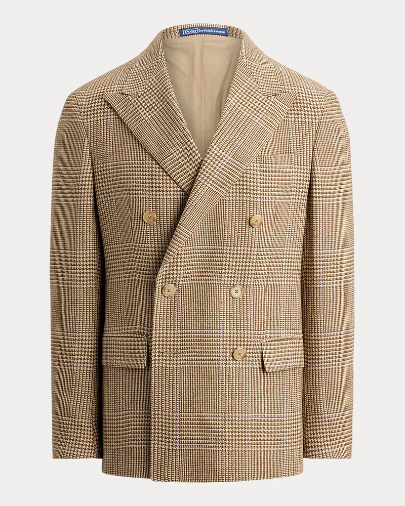 Ralph Lauren Karierte Tailored-Fit Anzugjacke Polo Brown
