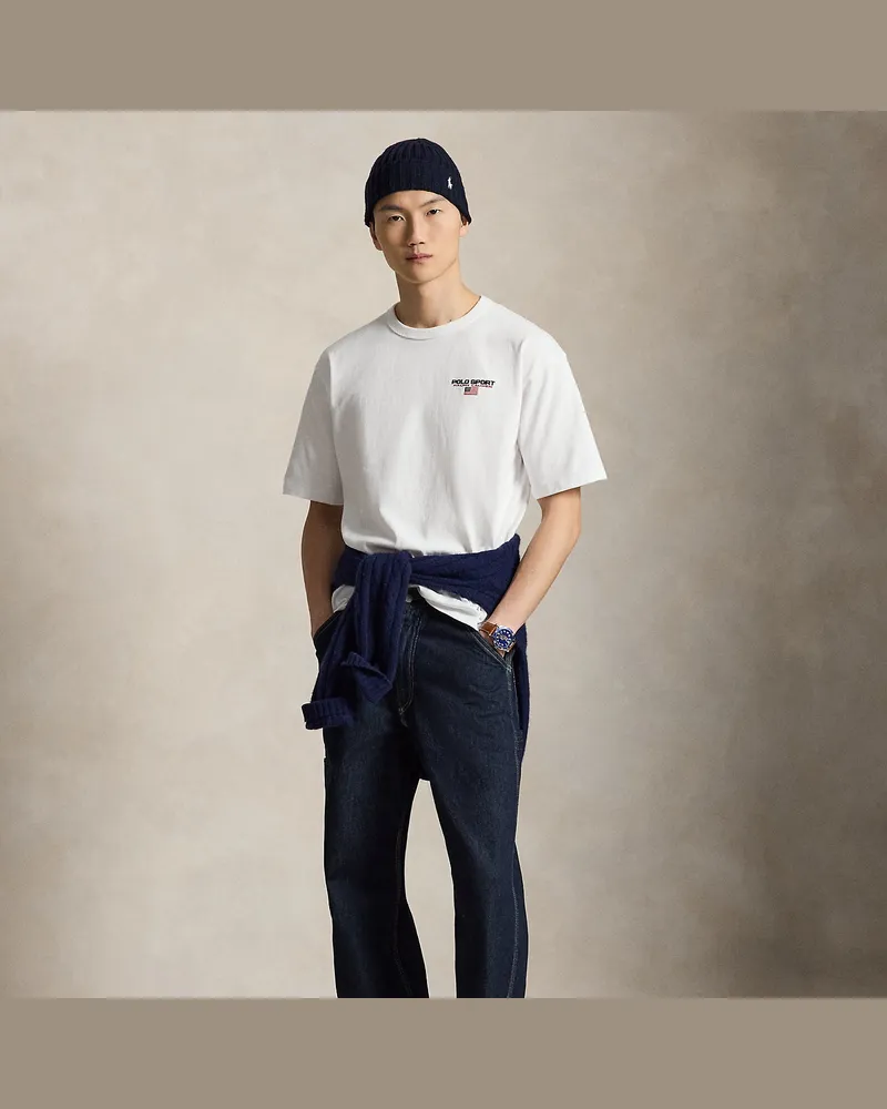 Ralph Lauren Relaxed-Fit Jersey-T-Shirt Polo Sport White