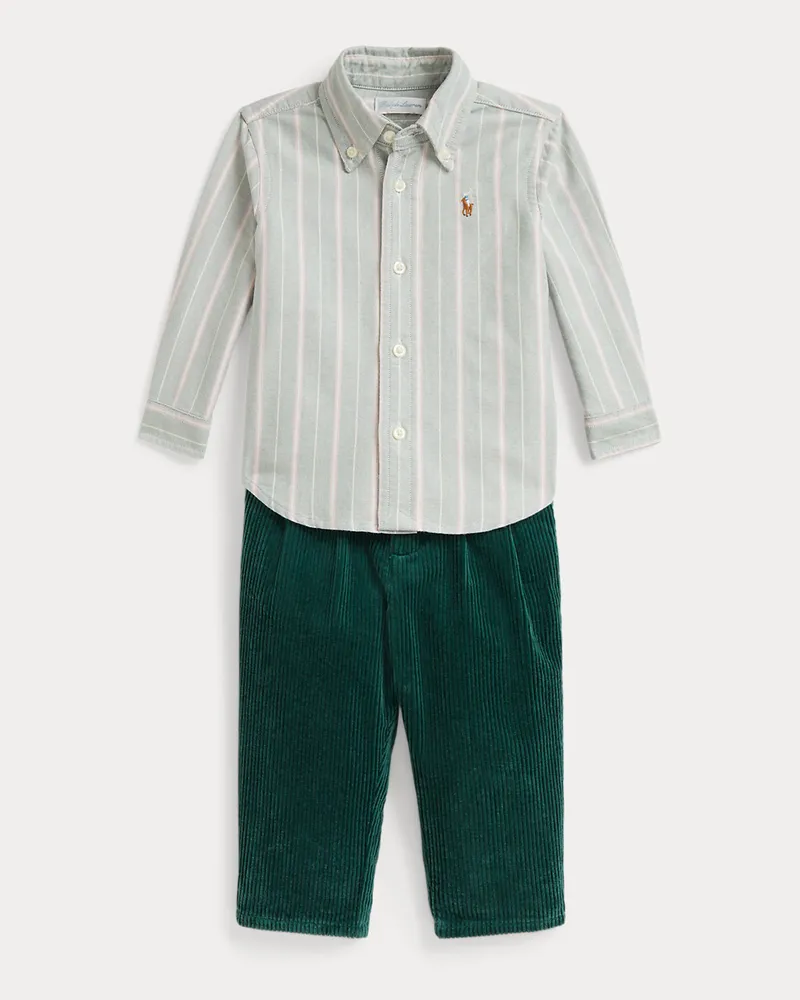 Ralph Lauren Hemd aus Baumwolloxford und Kordsamthose Multi